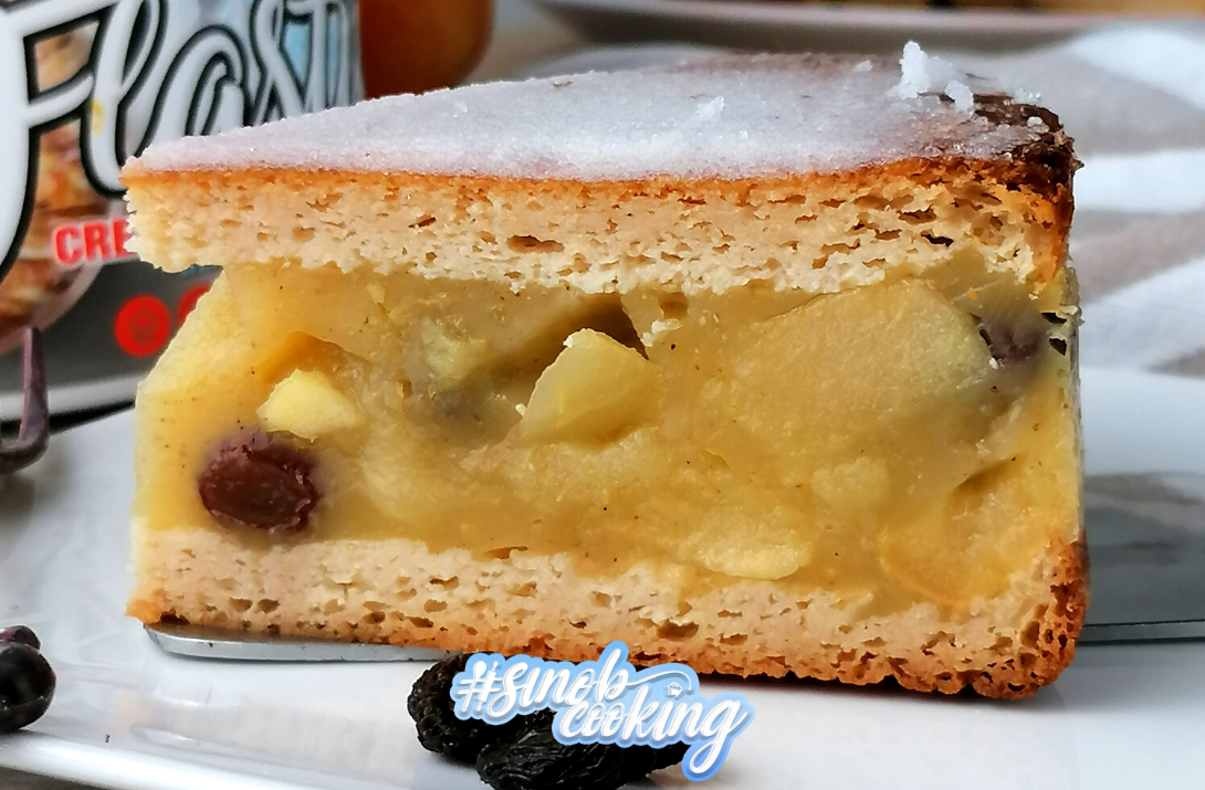 Gedeckter Protein-Apfelkuchen