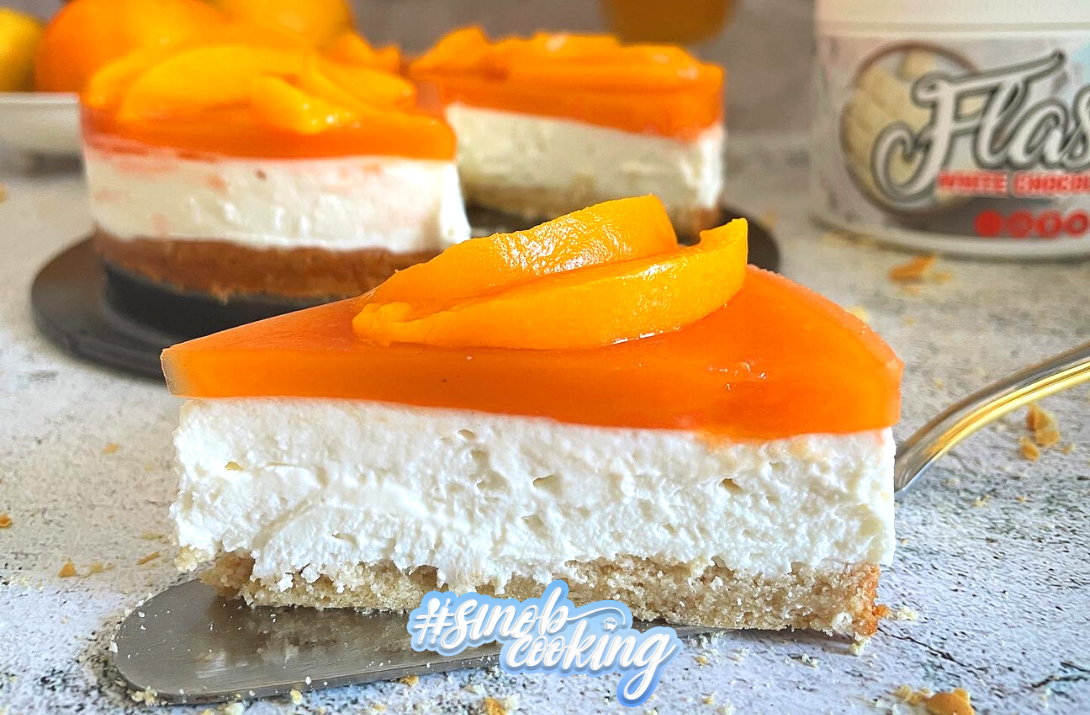 Fettarme Pfirsich-Sahne-Torte