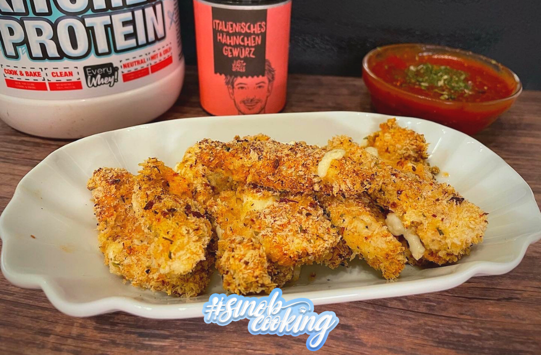 Leichte Mozzarella-Sticks