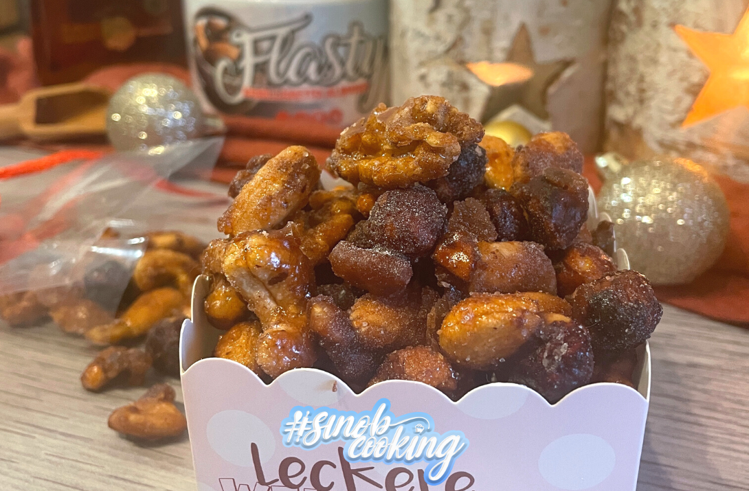 Gebrannte Amaretto-Nüsse ohne Zucker