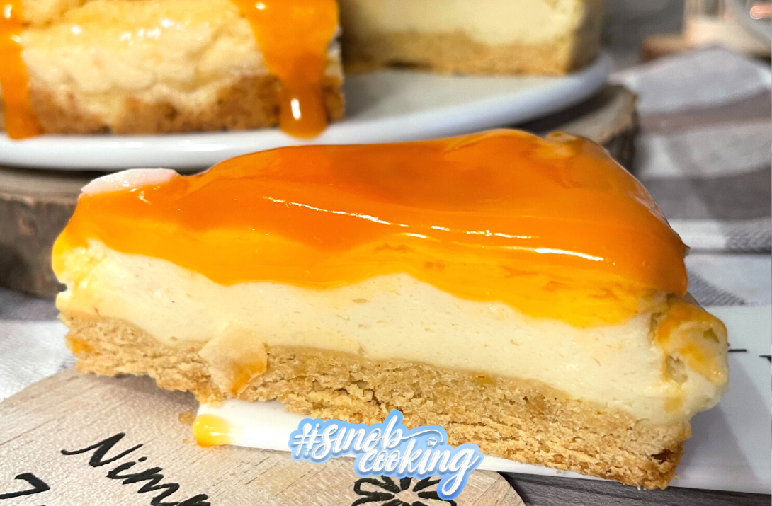 Veganer Mango-Vanille-Cheesecake
