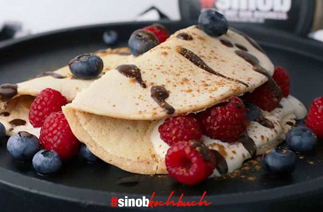 Gefüllte Milchreis-Zimt Pfannkuchen