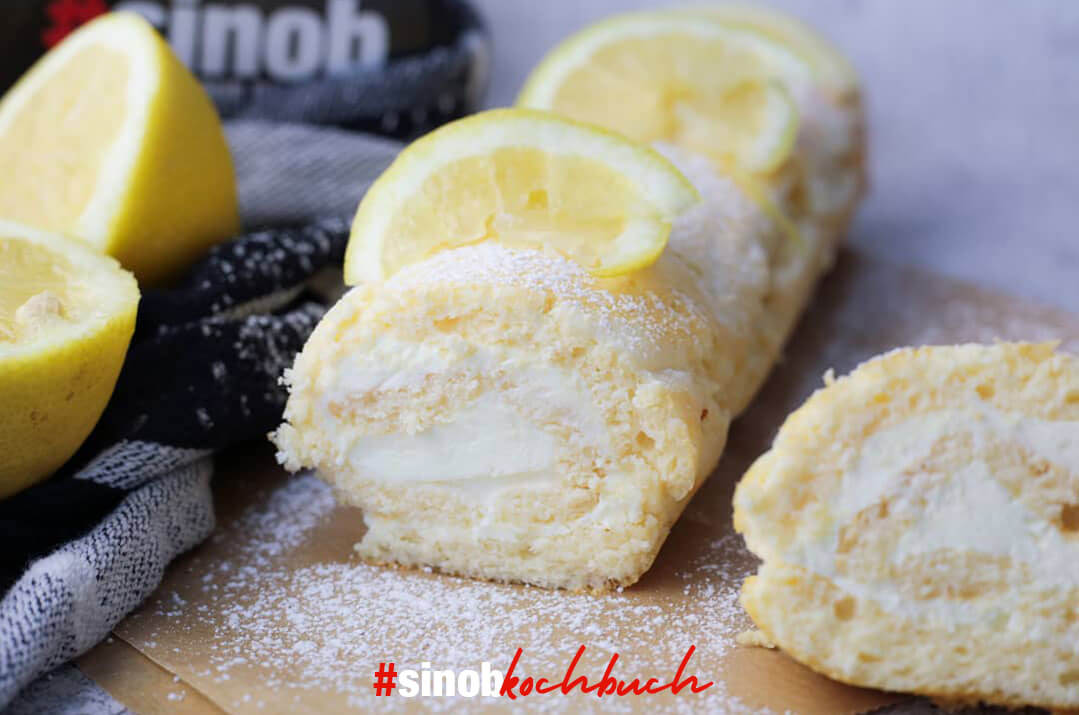 Zitronen-Biskuit-Rolle