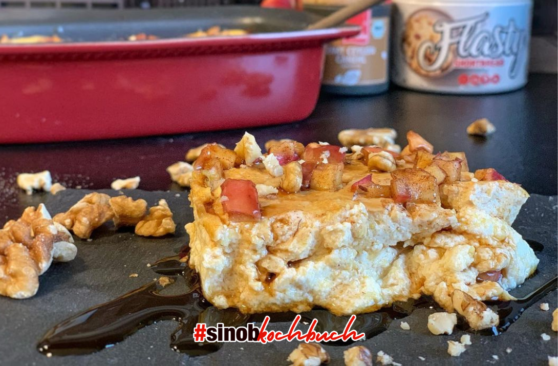 Grießauflauf mit karamellisierten Äpfeln