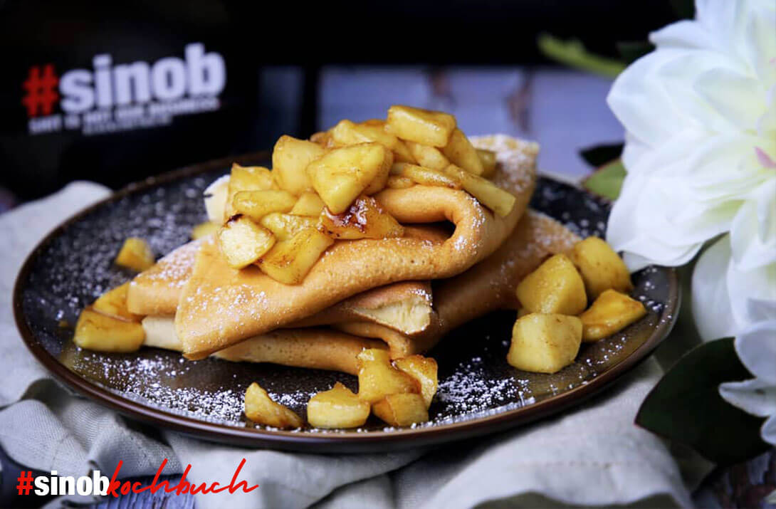 Salty-Caramel-Crêpes mit Honig Zimt Äpfeln