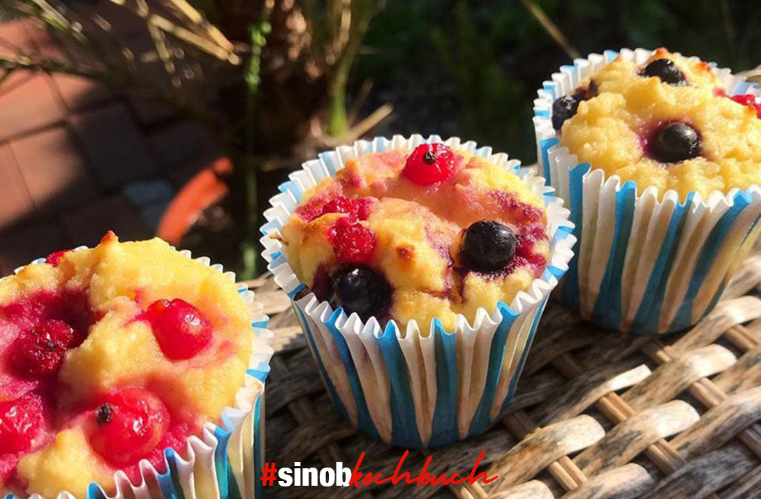 Kokos-Johannisbeer-Muffins