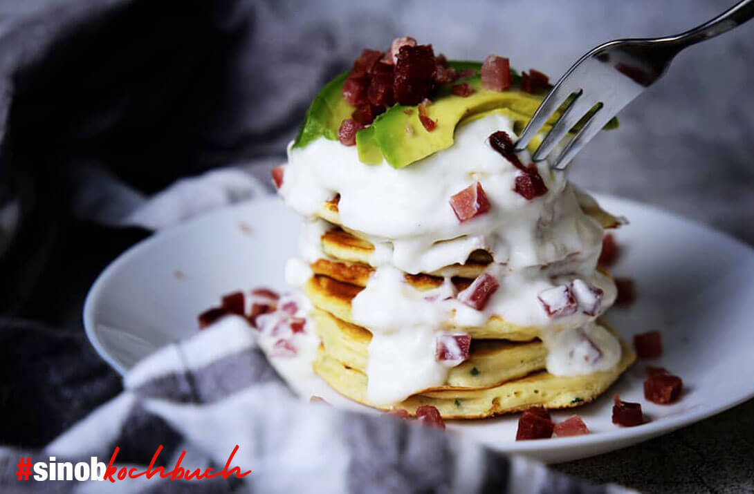 Herzhafte Pancakes