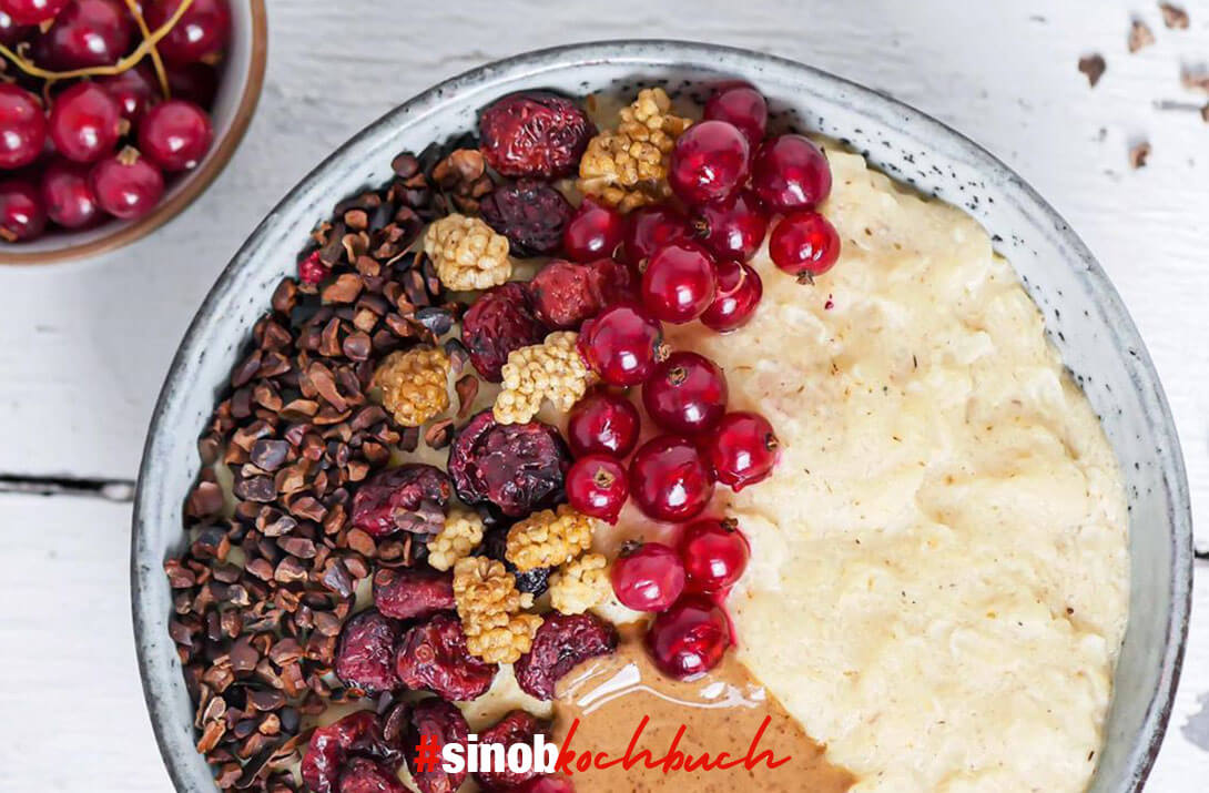 Veganer Reisflockenbrei