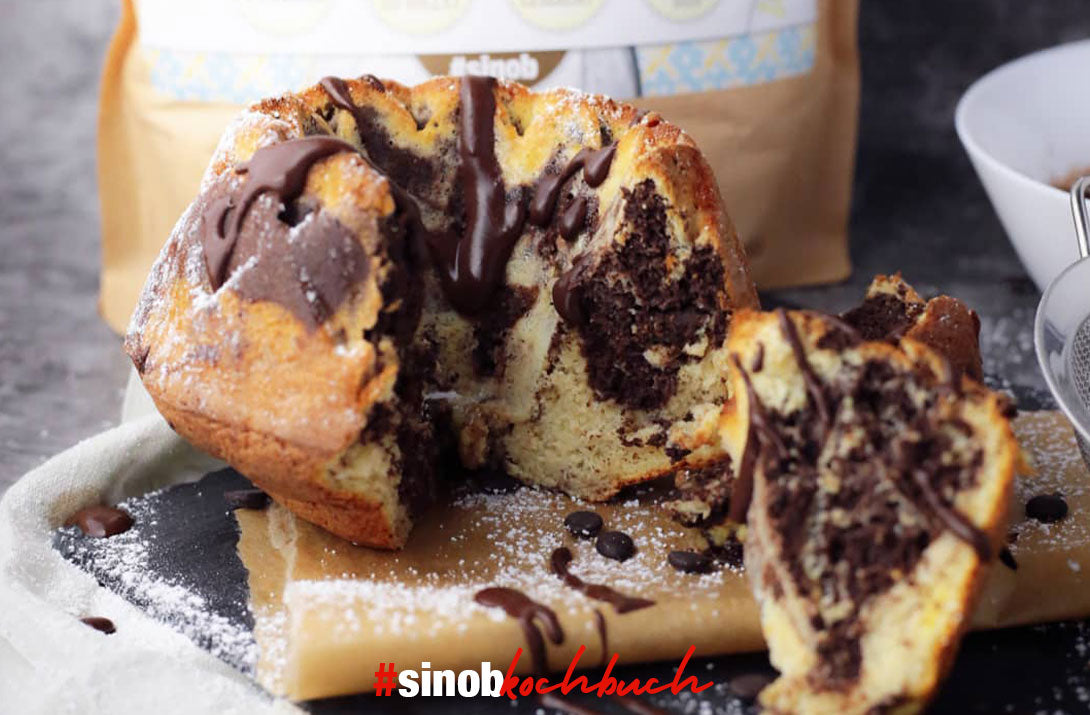 Schneller Protein-Marmorkuchen