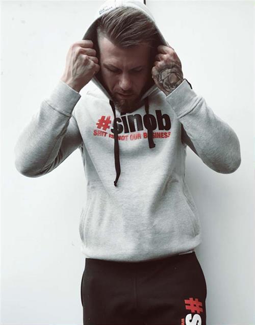 Hoodie #sinob grau