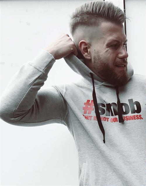 Hoodie #sinob grau