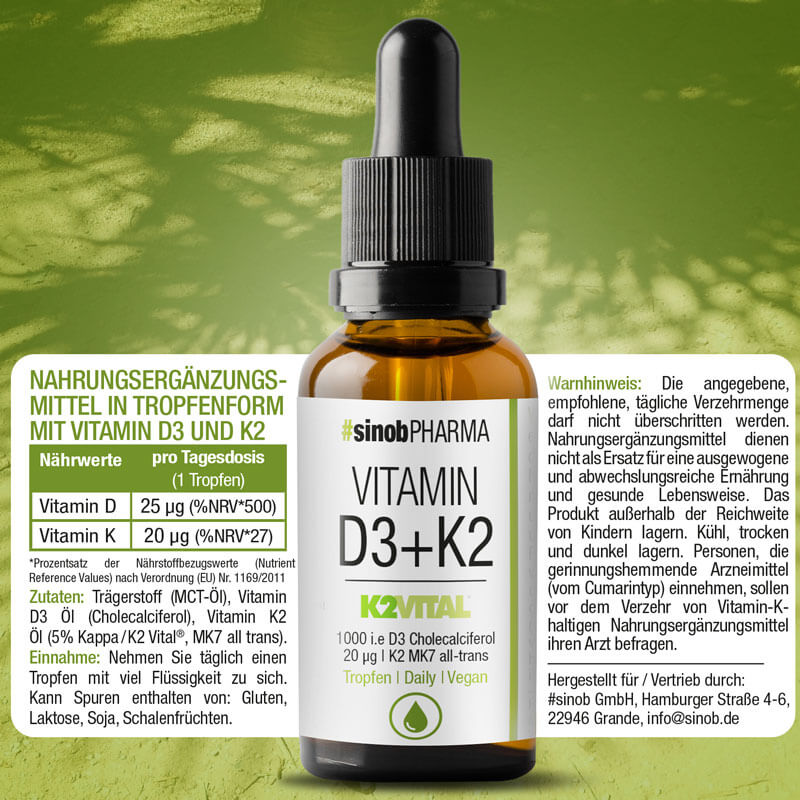 Vitamin D3 + K2 Tropfen 10ml