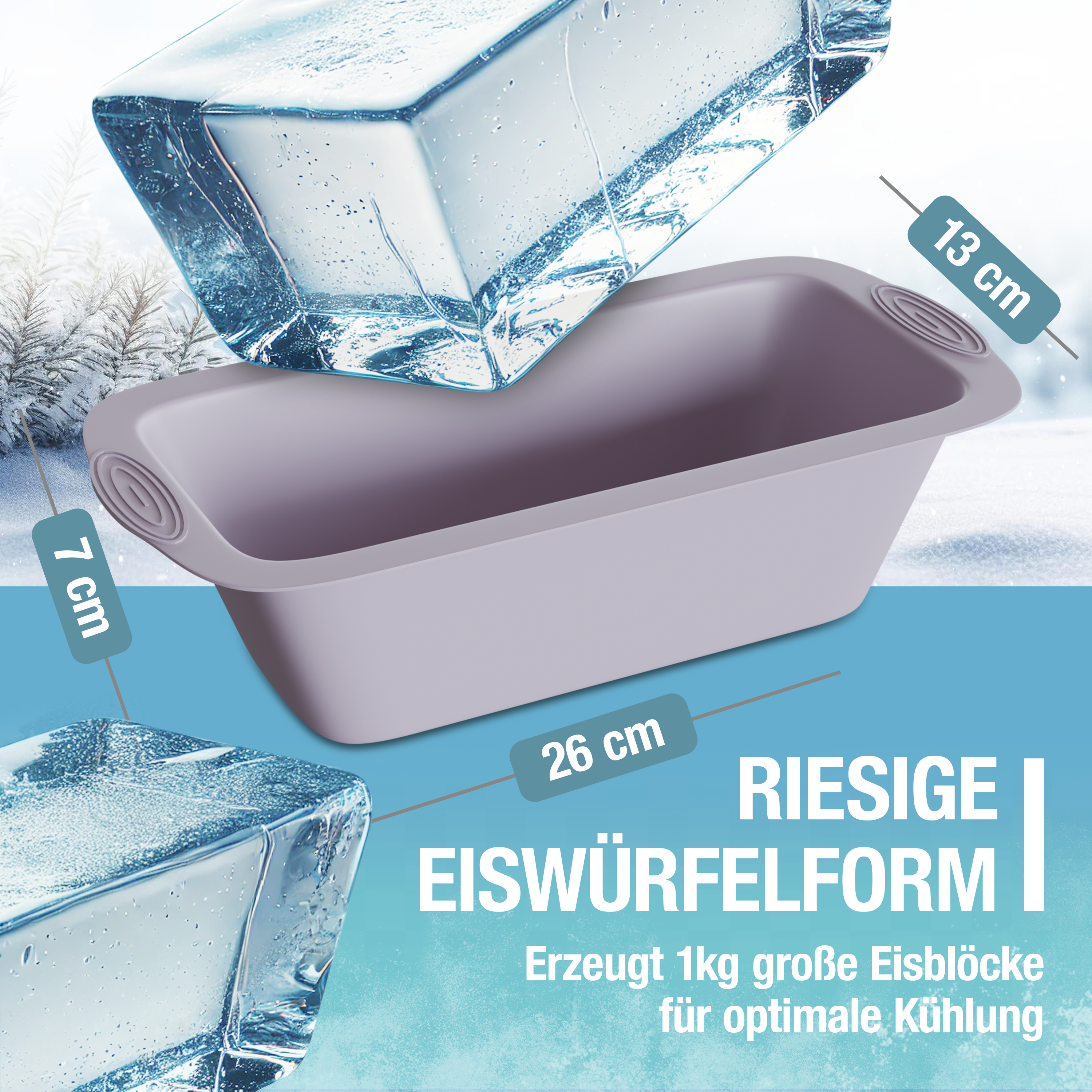EiskaltGesund Eisbad Eisform (1x ca. 1kg Eis)