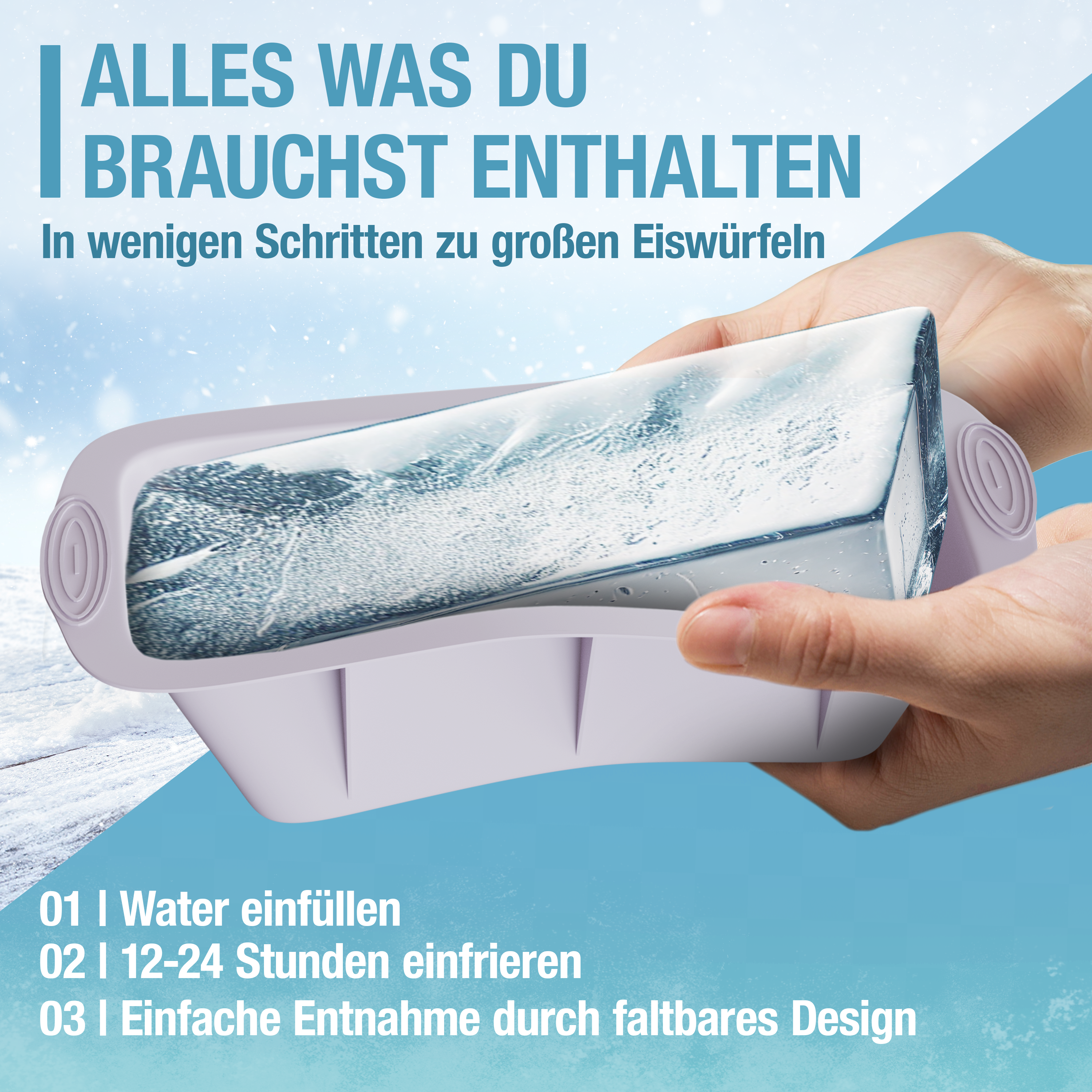 EiskaltGesund Eisbad Eisform (1x ca. 1kg Eis)