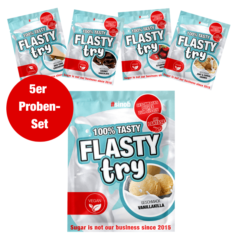 Flasty Try 30 g Proben 5er Box