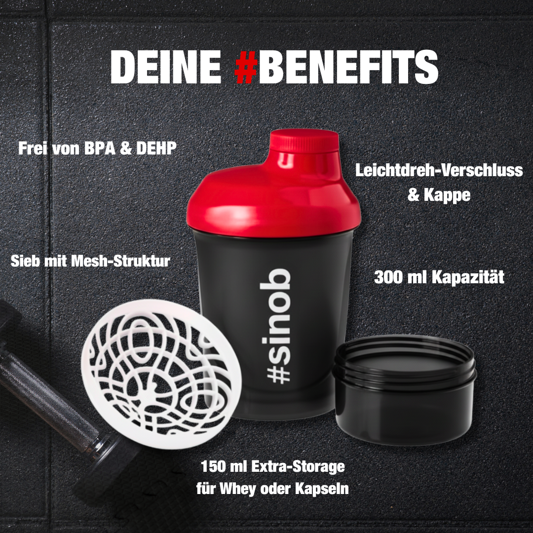 #sinob Wave Shaker 300 ml + 150 ml Storage-Kammer