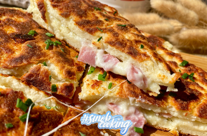 Schinken Lauch Grillbrot