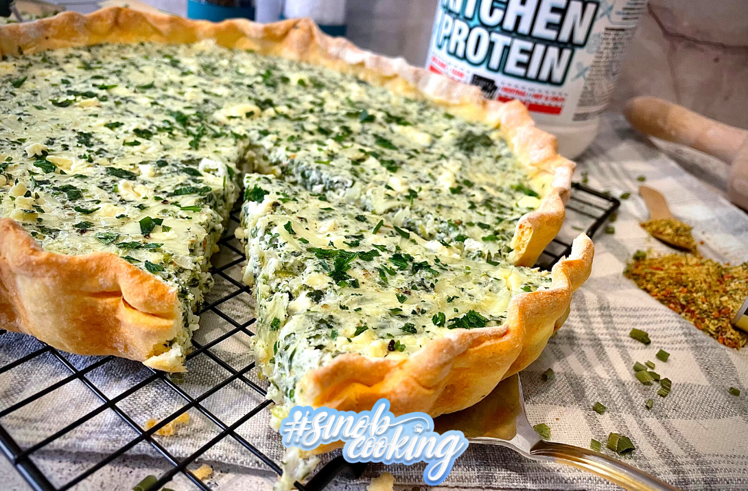 Proteinreiche Spinat-Feta-Quiche