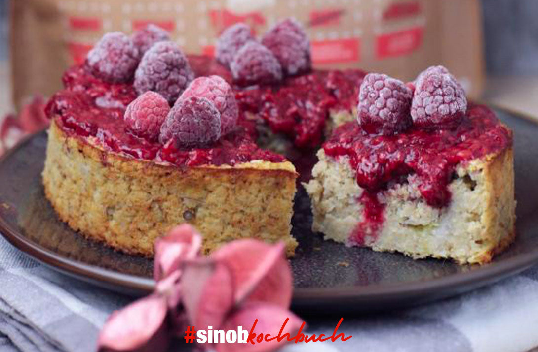 Veganer Bananen-Himbeer Kuchen