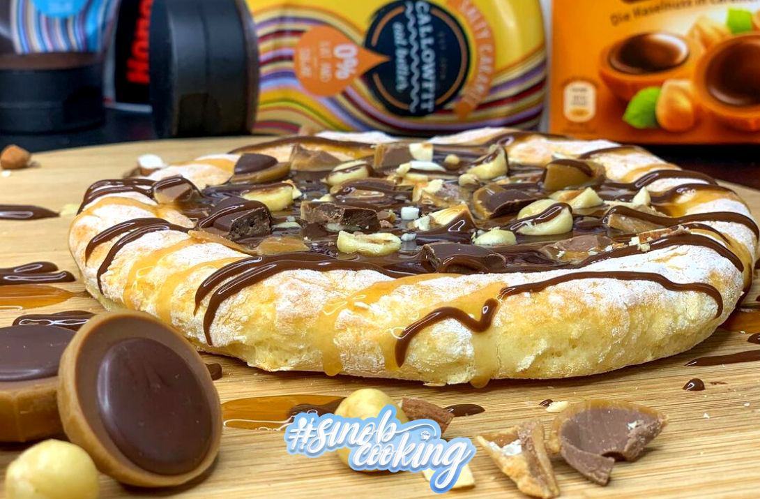 Süße Protein-Toffifee-Pizza