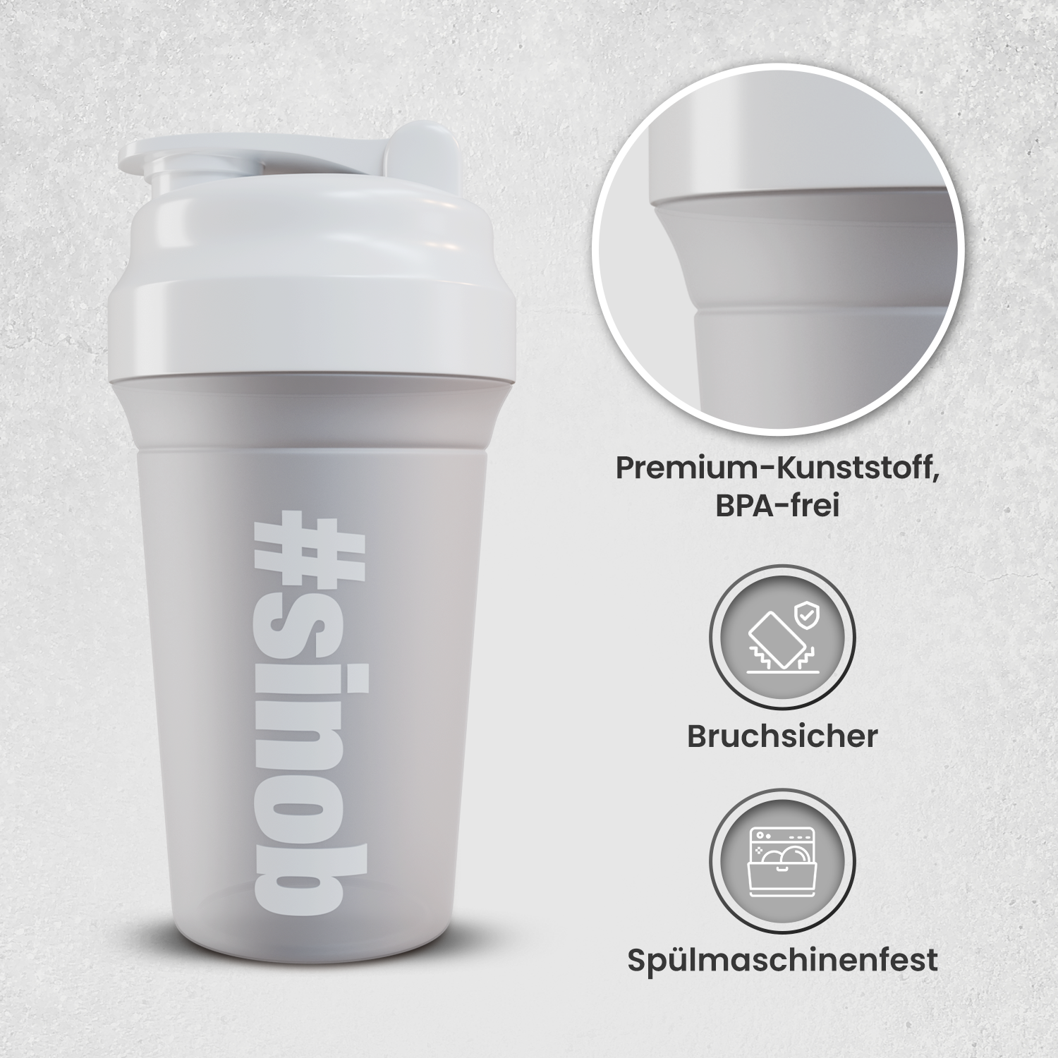 #sinob premium Shaker 600ml weiss