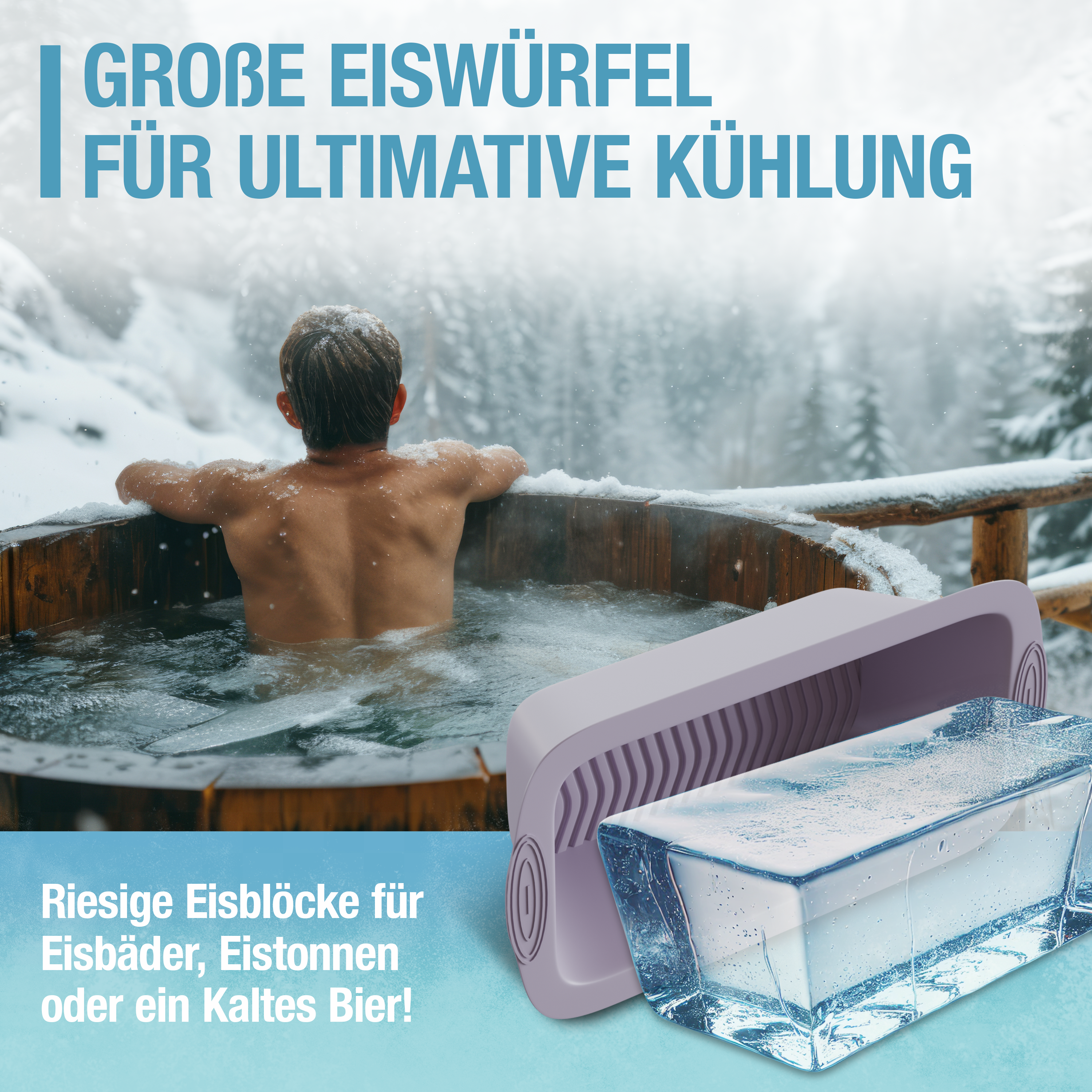 EiskaltGesund Eisbad Eisform (1x ca. 1kg Eis)