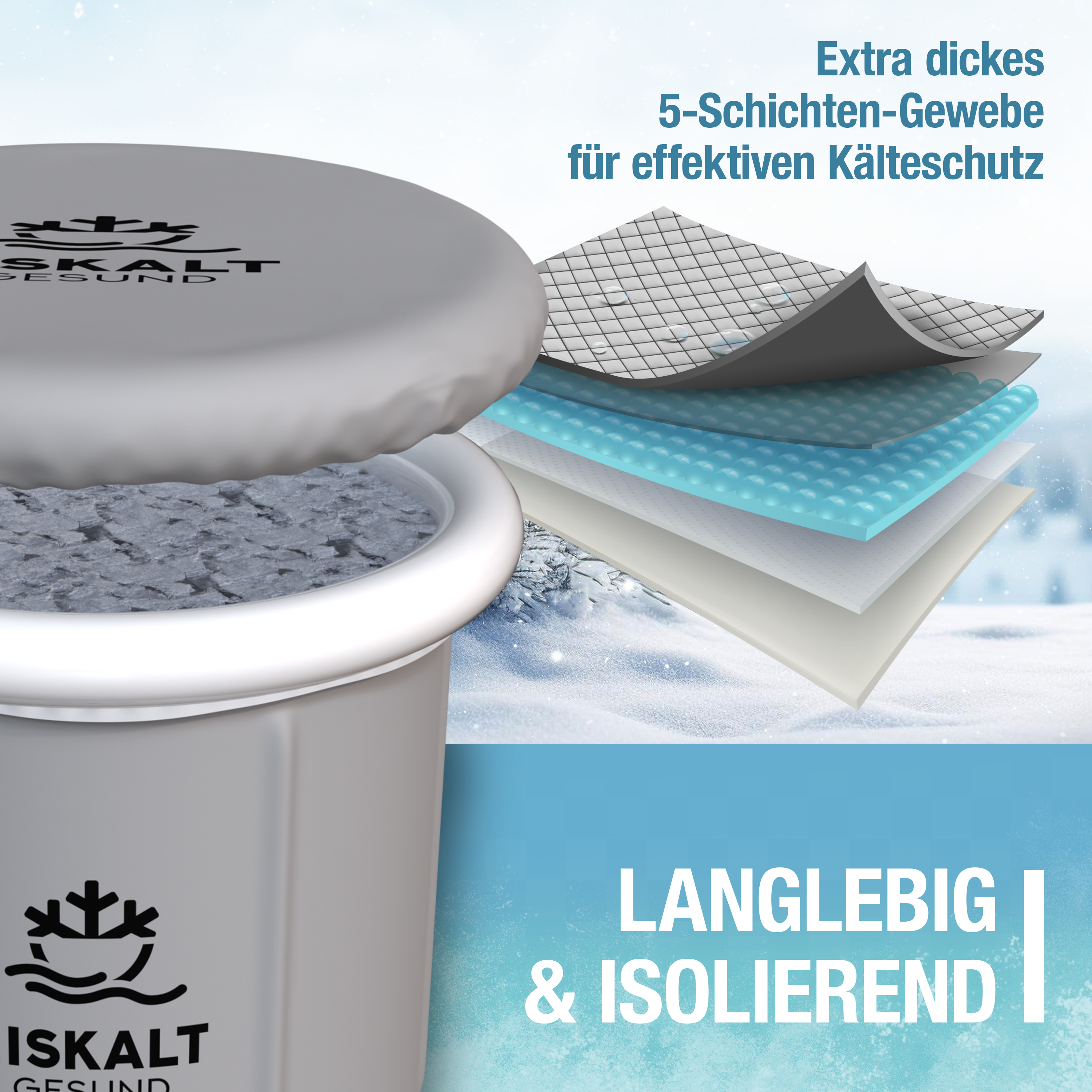 EiskaltGesund Eisbad Easy 250 Liter Kompakt